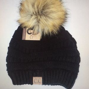 Fur Pom CC Beanie